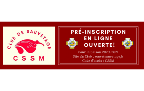 Lancement des inscriptions et réinscription pour la saison 2020-2021