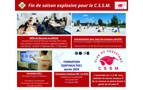 Fin de saison explosif pour le CSSM !!!
