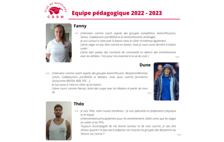 La nouvelle équipe de coach !